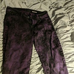 Lovesick Purple black acid wash skinny denim